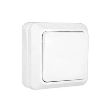 Выключатель 1-клавишный пластик 10А Олимп (откр.уст) белый UNIVersal (10) О0021