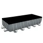 Бассейн каркасный прямоугольный ПВХ Power Steel 640*274*132см 19281л+фильтр-насос, лестница, тент