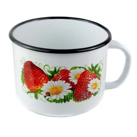 Кружка 1л эмаль СПЕЛАЯ ЯГОДКА С-0107/4 (8)