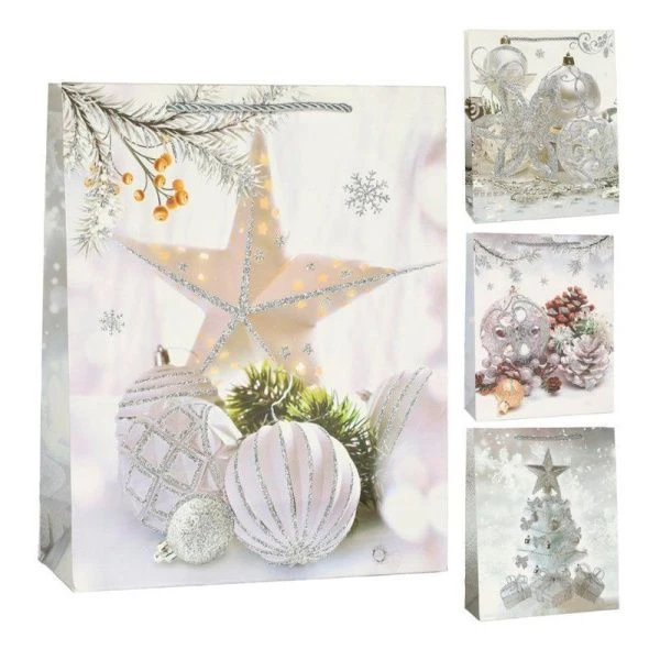 Пакет новогодний бумажный 26*32*10см 107-1M (12/480)