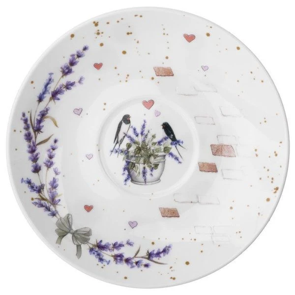 Чайный набор 4пр фарфор ЛАВАНДОВЫЕ КОТЫ на 2 персоны 275мл (16)