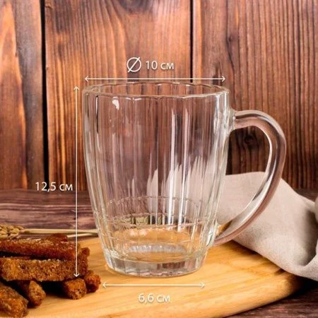 Кружка пивная 500мл стекло НОСТАЛЬГИЯ 08с1361 (6)