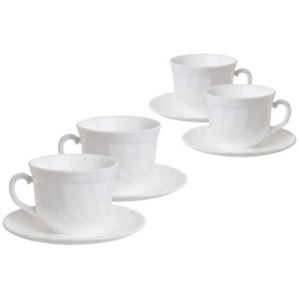 Чайный набор 8пр стеклокерамика ТРИАНОН на 4 персоны 280мл (6)