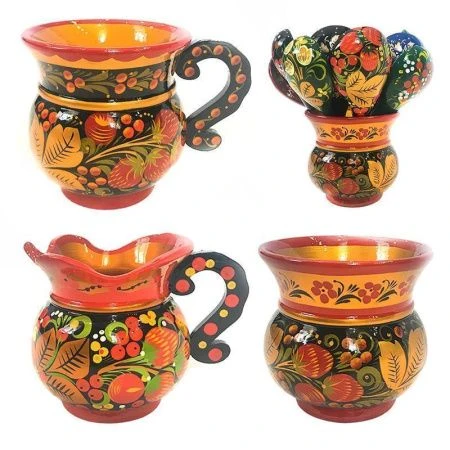 Подставка для кухонных принадлежностей Поставок Хохлома Хозяюшка (1) Подставка для кухонных принадлежностей Поставок Хохлома Хозяюшка (1)