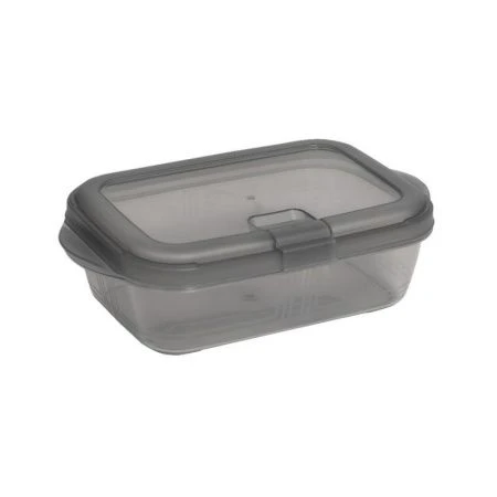 Контейнер пищевой 900мл 210*127*64мм пластик СВЧ Push графит (16)