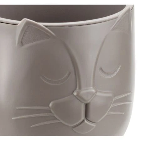 Кашпо 650мл d115мм пластик БАСЯ со вставкой французcкий серый (6)