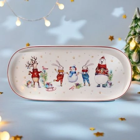 Блюдо 34*14,5см фарфор Winter Story овальное (12)