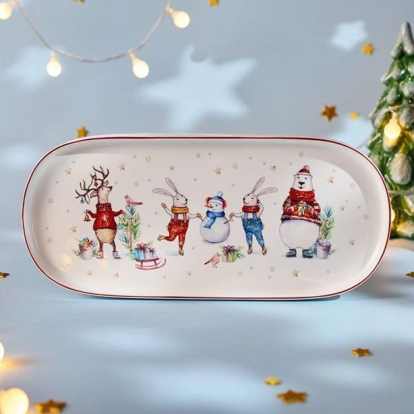 Блюдо 34*14,5см фарфор Winter Story овальное (12)