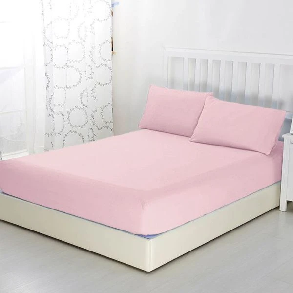 Простыня на резинке 120*200*20 трикотаж Розовый