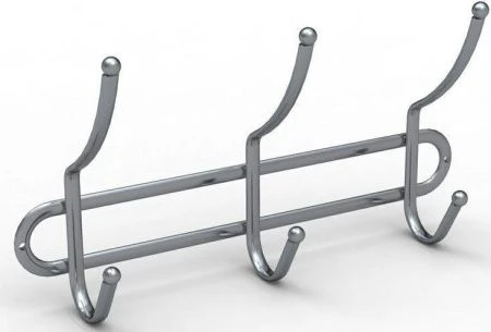 Вешалка 3 крючка металл JC-160/МХ-038/XHO-2216АЗ (24)