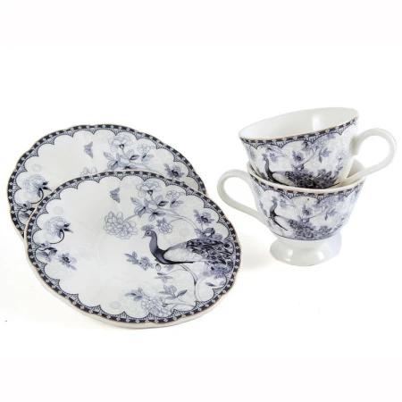 Кофейный набор 4пр фарфор на 2 персоны подар.уп (36)