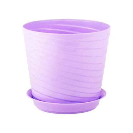 Горшок цветочный 750мл d11см пластик ВЕРОНА с поддоном лаванда PL0388 (14)