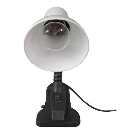 Лампа-прищепка с выключателем металл/пластик UT-123С белая 40Вт Е27, шнур 0,9м (70)