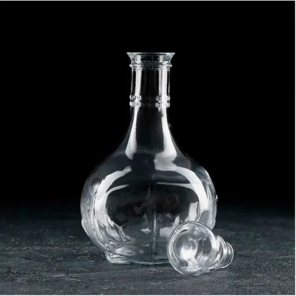 Графин 500мл стекло КАРАТ со стеклянной пробкой (6)