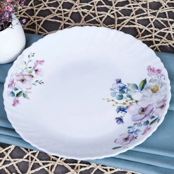 Тарелка мелкая 19см стеклокерамика ШИПОВНИК десертная LHP-75XN (7158) (6/72)