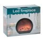 Камин с подсветкой пластик/стекло 20*9*18см USB (3xАА не прилаг.) (24)