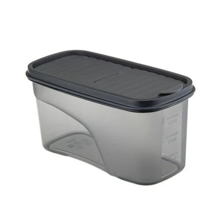Емкость для сыпучих продуктов 1л пластик БЕСТ графитовый (12)