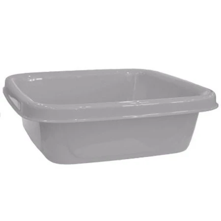 Таз 10л пластик Step серебряный квадратный (17)