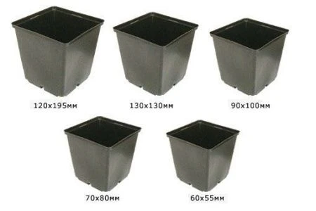 Горшок для рассады квадрат 13*13 1,6л (35/300) черный