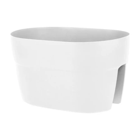 Балконный ящик на перила 12л 40*26*22см пластик Villa de Fiori с фиксаторами белоснежный жасмин