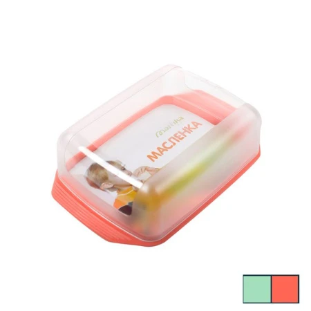 Масленка пластик с прозрачной крышкой колор С3К (21)