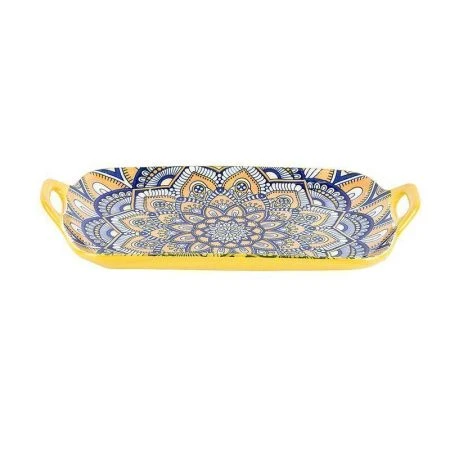 Поднос 29*16*3см фарфор Arabesque желтый с ручками (24) ВЫВОД Поднос 29*16*3см фарфор Arabesque желтый с ручками (24) ВЫВОД