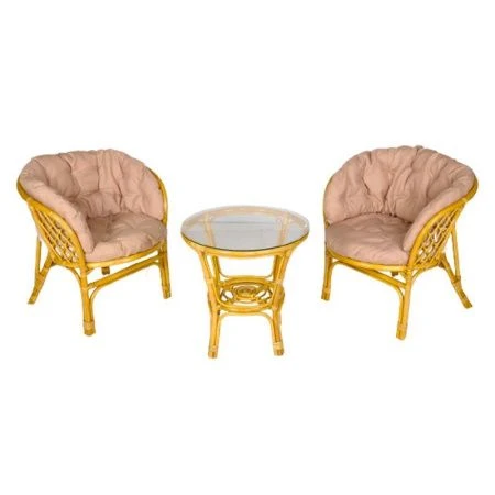 Набор мебели натур.ротанг Багамы Премиум мини (2 кресла, стол 60см) медовый, бежевый CV-12H (1) Набор мебели натур.ротанг Багамы Премиум мини (2 кресла, стол 60см) медовый, бежевый CV-12H (1)