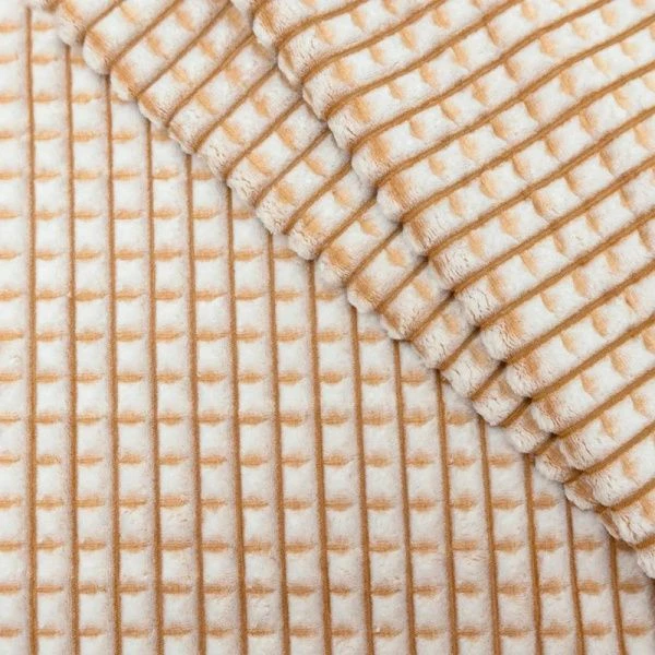 Покрывало 150*200 велсофт гладкокрашеный Happy Family Каре №1 бежевый