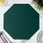 Салфетка кухонная 38*38см экокожа ТЭМ восьмиугольник зеленый (120)