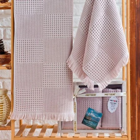 Набор полотенец вафельные 2пр 50*90/70*140см ZERO WAFFLE A420 капучино подар.уп