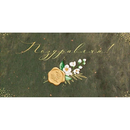 Конверт для денег 16,8*8,4см Поздравляю! (10)