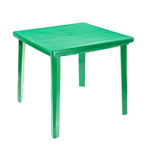 Стол квадратный 80*80см пластик зеленый А019