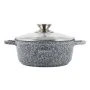 Кастрюля литая 4,5л алюминий АП Snow marble со стекл.крышкой 24см (8)