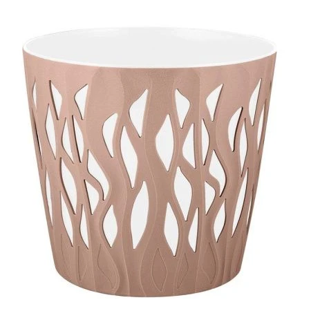 Кашпо 20л пластик Winds с дренажной вставкой 18,7л  340*340*310мм французский платан (9)