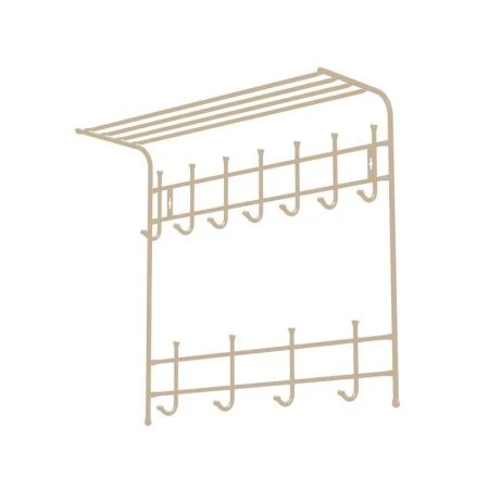 Вешалка с полкой 2-х ярусная 740*745*250мм металл бежевый металлик ВПТ11 (5)