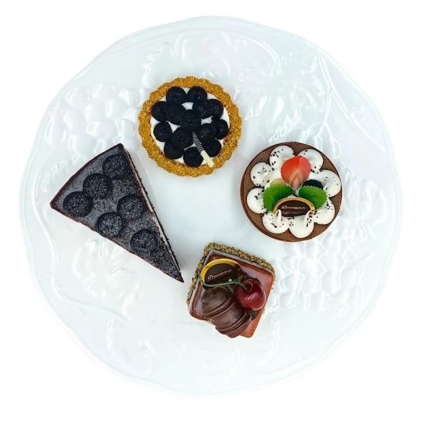 Тортовница 30,5*9,5см фарфор ВИНОГРАДНАЯ ЛОЗА на ножке (6)