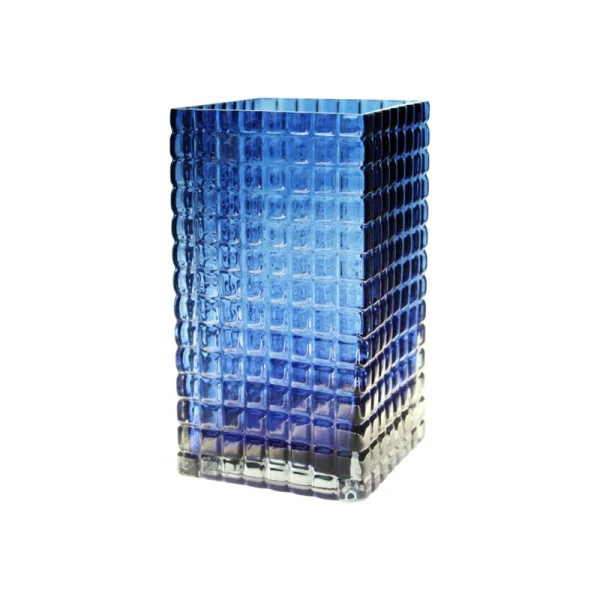 Ваза для цветов 24*13см стекло синяя 1324/JC-15881 (12)