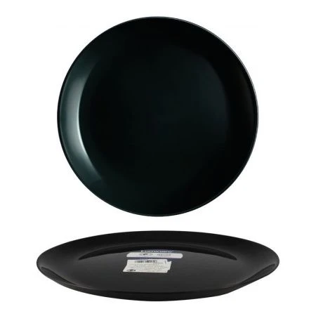 Тарелка мелкая 25см стеклокерамика ДИВАЛИ ЧЕРН обеденная Р0867 (24)