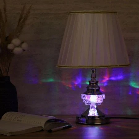 Лампа настольная с абажуром 38см металл/пластик D921 (24)