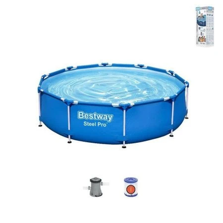 Бассейн каркасный круглый ПВХ Steel Pro 305*76см 4678л + фильтр-насос 56679 (1) Бассейн каркасный круглый ПВХ Steel Pro 305*76см 4678л + фильтр-насос 56679 (1)