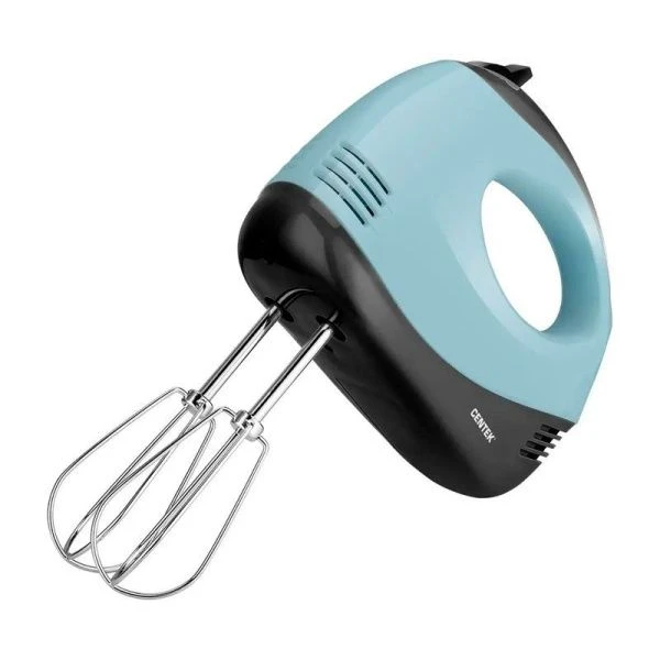 Миксер нерж.сталь/пластик Centek CT-1127 синий/черный 250Вт, 5 скоростей, взбив/замешивание (6)