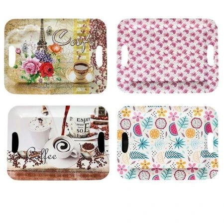 Поднос 37*28см пластик прямоугольный с ручками 3835 (60) Поднос 37*28см пластик прямоугольный с ручками 3835 (60)