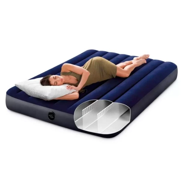 Матрас надувной двухместный флок ПВХ Classic 191*137*25см до 272кг (3)
