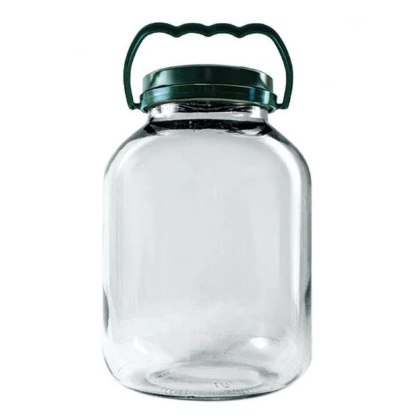 Банка стеклянная 5000мл (крышка ТВИСТ ОФФ 110мм) 1,35 с крышкой А121,III-8-110 (4)