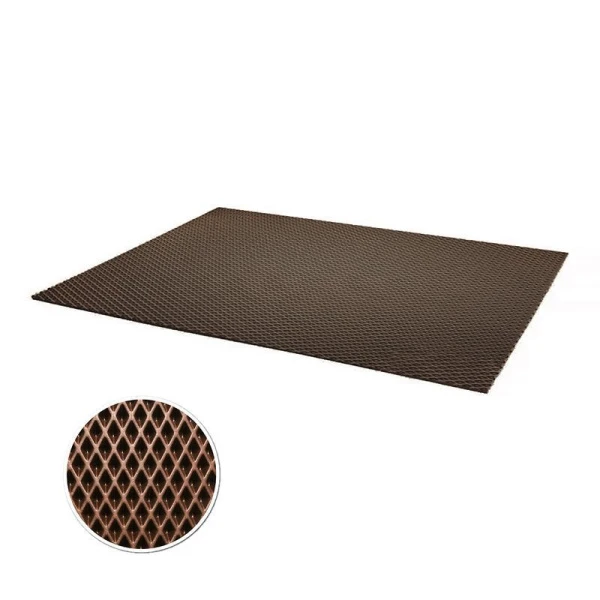 Коврик ячеистый 130*80см ЭВА РОМБЫ коричневый (10)