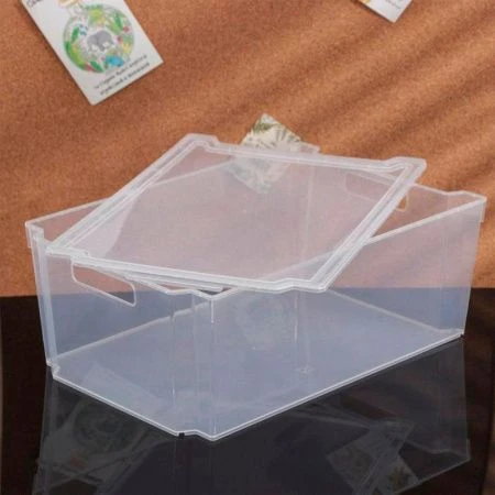 Ящик для хранения 6,5л 287*185*150мм пластик МОДУЛЬ прозрачный  штабелируемый с крышкой (14)