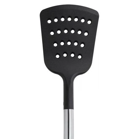 Лопатка кулинарная с прорезями 34,3*9*7см нейлон Cult мет.ручка CLT-03 (12)