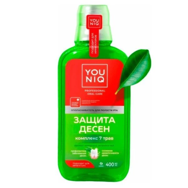 Ополаскиватель для полости рта YOUNIQ® Защита десен, 400 мл (6)