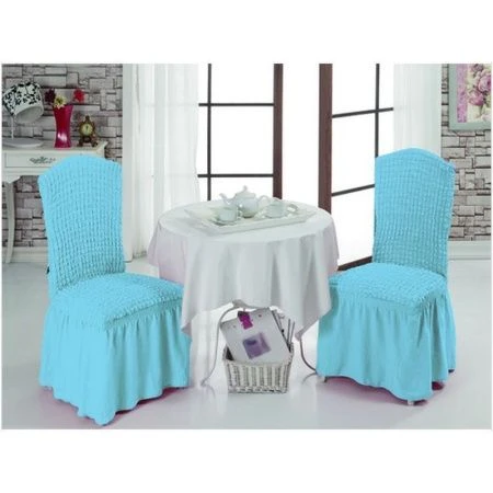 Чехол на стул набор 2шт 60% полиэстер 40% хлопок (Бирюзовый)