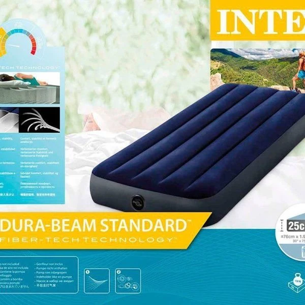 Матрас надувной одноместный флок ПВХ Classic 191*76*25см до 136кг (6)